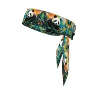 WZYWHJ Bonitas y adorables diademas con patrón de panda, diadema deportiva, diadema para hombres y mujeres, banda para el pelo para correr, entrenar fútbol