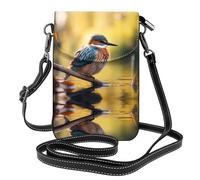 WZYWHJ Bonito bolso cruzado de piel con estampado de pájaros laguna para mujer, con correa ajustable para el hombro