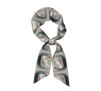 WZYWHJ Bonito pañuelo de seda con estampado de cisne para mujer, pañuelo de satén suave y sedoso