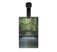 WZYWHJ Bridge Over The River Prints - Etiquetas para bolsas de equipaje, etiquetas de protección de privacidad para hombres y mujeres