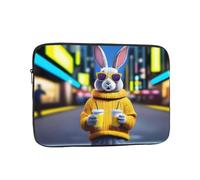 WZYWHJ Bunny with Drink Prints - Funda portátil a prueba de golpes para laptop de 15 pulgadas, para hombres y mujeres, viajes de negocios, escuela, oficina, uso diario