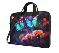 WZYWHJ Butterflies in Dreams - Bolsa para portátil con interior suave, múltiples bolsillos, ideal para hombres, viajes y negocios, Negro, 13 inch
