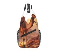 WZYWHJ Camel in the Desert - Bolso cruzado casual para hombre con alta capacidad de almacenamiento y correa de hombro ajustable