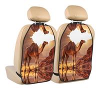 WZYWHJ Camel in The Desert Printing - Almohadilla de almacenamiento para asiento de coche, 2 piezas, protector multifuncional para asiento de coche después de la instalación