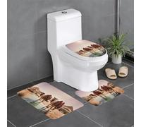 WZYWHJ Camels in The Oasis - Juego de 3 alfombrillas de baño, antideslizantes, duraderas, fáciles de limpiar, adecuadas para baño e inodoro