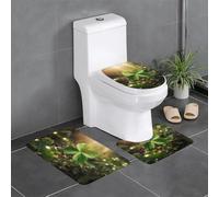 WZYWHJ Clover in The Sun - Juego de 3 alfombrillas de baño, antideslizantes, duraderas, fáciles de limpiar, adecuadas para baño e inodoro