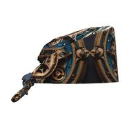 WZYWHJ Cool Steampunk Gears - Gorro de trabajo de limpieza para hombre y mujer, correa elástica ajustable, color negro