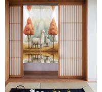 WZYWHJ Cortinas con estampado de alpacas Under The Redwood Trees - Separadores de habitación versátiles para el hogar, oficina, cocina, baño - Cortina elegante y funcional de 34 x 56 pulgadas