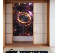 WZYWHJ Cortinas con patrón de universo de anillos de estrella, separadores versátiles para el hogar, oficina, cocina, baño, cortina elegante y funcional, 86 x 142 cm