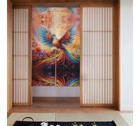 WZYWHJ Cortinas estampadas Little Phoenix on The Rainbow - Separadores de habitación versátiles para el hogar, oficina, cocina, baño, cortina elegante y funcional de 34 x 56 pulgadas