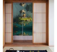 WZYWHJ Cortinas estampadas Little Tiger in The Pavilion - Separadores de habitación versátiles para el hogar, oficina, cocina, baño - Cortina elegante y funcional de 34 x 56 pulgadas