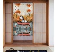 WZYWHJ Cortinas estampadas Little Zebra on the Boat - Separadores de habitación versátiles para el hogar, oficina, cocina, baño, cortina elegante y funcional de 34 x 56 pulgadas