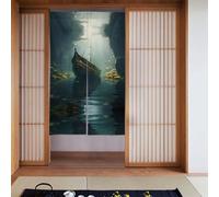 WZYWHJ Cortinas estampadas Shipwreck at The Bottom of The Lake - Separadores de habitación versátiles para el hogar, oficina, cocina, baño, cortina elegante y funcional de 34 x 56 pulgadas