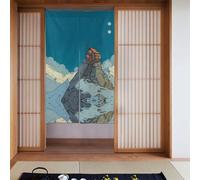 WZYWHJ Cortinas estampadas Small House on The Mountain - Separadores de habitación versátiles para el hogar, oficina, cocina, baño, cortina elegante y funcional de 86 x 142 cm