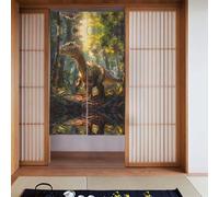 WZYWHJ Cortinas estampadas Tyrannosaurus Rex in The Forest - Separadores de habitación versátiles para el hogar, oficina, cocina, baño, cortina elegante y funcional de 86 x 142 cm