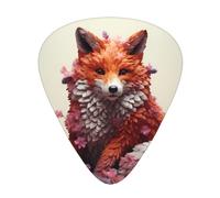 Wzywhj Creative Fox - Púa de guitarra con diseño de escultura de zorro, fácil agarre, para tu bajo, ukelele, guitarra acústica y eléctrica, 12 piezas