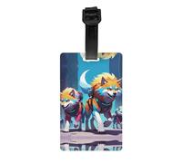 WZYWHJ Cyber Wolf Pack - Etiquetas de protección de privacidad de viaje para hombre y mujer