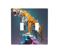 WZYWHJ Dali's Melting Tiger Prints - Placa decorativa de pared de 4.5 x 4.5 pulgadas, duradera y elegante para zonas residenciales y comerciales