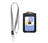 Wzywhj Dark Skies - Funda protectora de piel para tarjeta de identificación con diseño de cielo oscuro