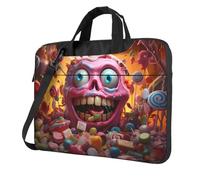 WZYWHJ Dead Candy Prints - Bolsa para portátil con interior suave, múltiples bolsillos, ideal para hombres, viajes y negocios, color negro, 13 pulgadas