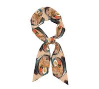 WZYWHJ Delicious Sweet Ramen - Pañuelo de seda para mujer, suave y sedoso con estampado de ramen