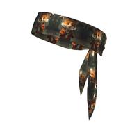WZYWHJ Diadema con estampado de zorro pequeño que sostiene un paraguas, diadema deportiva, diadema para hombres y mujeres, banda para el pelo para correr, entrenar fútbol