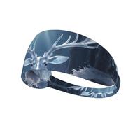 WZYWHJ Diadema suave y absorbente para entrenamiento de baloncesto rojo, accesorio ideal para el cabello para yoga, correr y mucho más. Estampados de cuernos de cristal escarchado