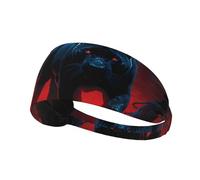 WZYWHJ Diadema suave y absorbente para entrenamiento de baloncesto rojo, accesorio ideal para el cabello para yoga, correr y mucho más. Estampados de pantera negra en la selva