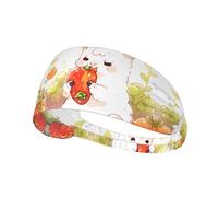 WZYWHJ Diadema suave y absorbente para entrenamiento de baloncesto rojo, accesorio ideal para el cabello para yoga, correr y mucho más. Impresión de alpaca comiendo tomate