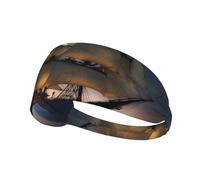 WZYWHJ Diadema suave y absorbente para entrenamiento de baloncesto rojo, accesorio ideal para el cabello para yoga, correr y mucho más. Estampado de luna llena de velero pirata