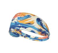 WZYWHJ Diadema suave y absorbente para entrenamiento de baloncesto rojo, accesorio ideal para el cabello para yoga, correr y mucho más. Playa Maui Hawaii atardecer olas del mar nubes impresas