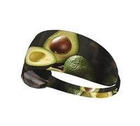 WZYWHJ Diadema suave y absorbente para entrenamiento de baloncesto rojo, accesorio ideal para el cabello para yoga, correr y mucho más. Imagen de aguacate