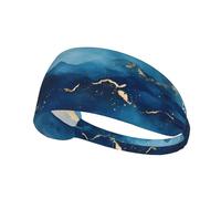 WZYWHJ Diadema suave y absorbente para entrenamiento de baloncesto rojo, accesorio ideal para el cabello para yoga, correr y mucho más. Patrón fluido del océano