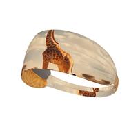 WZYWHJ Diadema suave y absorbente para entrenamiento de baloncesto rojo, accesorio ideal para el cabello para yoga, correr y mucho más. Imagen de jirafas