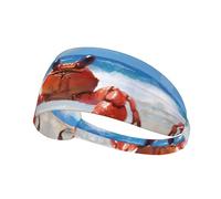 WZYWHJ Diadema suave y absorbente para entrenamiento de baloncesto rojo, accesorio ideal para el cabello para yoga, correr y mucho más. Patrón de cangrejos en la playa