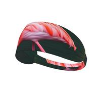 WZYWHJ Diadema suave y absorbente para entrenamiento de baloncesto rojo, accesorio ideal para el cabello para yoga, correr y mucho más. Estampado de flamenco rosa