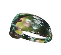 WZYWHJ Diadema suave y absorbente para entrenamiento de baloncesto rojo, accesorio ideal para el cabello para yoga, correr y mucho más. Un camaleón con estampado de burbujas