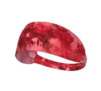 WZYWHJ Diadema suave y absorbente para entrenamiento de baloncesto rojo, accesorio ideal para el cabello para yoga, correr y mucho más. Impresión abstracta de rosas