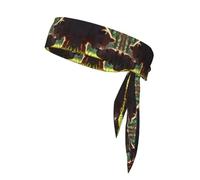 WZYWHJ Diademas con estampado de oso marrón, diadema deportiva para hombres y mujeres, banda para el pelo para correr, entrenar fútbol