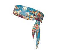 WZYWHJ Diademas con estampado de pájaros voladores, diadema deportiva para hombres y mujeres, banda para el pelo para correr, entrenar fútbol