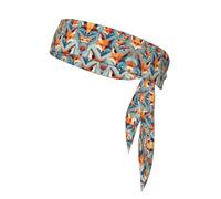 WZYWHJ Diademas con estampado de zorro cúbico, diadema deportiva, diadema para hombres y mujeres, banda para el pelo para correr, entrenar fútbol
