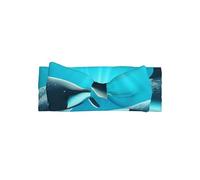 WZYWHJ Diademas con lazo para bebé con estampado de ballenas bajo el mar y accesorios elásticos para el pelo suave para recién nacidos y niñas