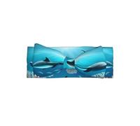 WZYWHJ Diademas con lazo para bebé con estampado de ballenas bajo el mar y accesorios elásticos para el cabello suave para recién nacidos y niñas