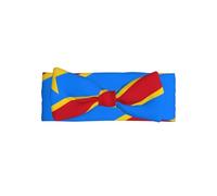 WZYWHJ Diademas con lazo para bebé con estampado de bandera del Congo y accesorios elásticos para el cabello suave para recién nacidos y niñas