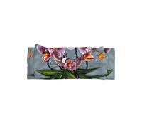 WZYWHJ Diademas con lazo para bebé con estampado de orquídeas florecientes y accesorios elásticos para el cabello suave para recién nacidos y niñas