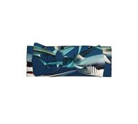 WZYWHJ Diademas con lazo para bebé con estampado de tiburones bajo el mar y accesorios elásticos para el cabello suave para recién nacidos y niñas
