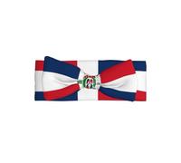 WZYWHJ Diademas con lazo para bebé con patrón de República Dominicana y accesorios elásticos para el cabello suave para recién nacidos y niñas