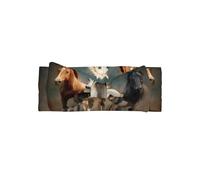 WZYWHJ Diademas con lazo para bebé con tres caballos al galope y accesorios elásticos para el pelo suave para recién nacidos y niñas