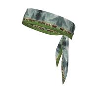 WZYWHJ Diademas con patrón de ganado alpino, diadema deportiva, diadema para hombres y mujeres, banda para el pelo para correr, entrenar fútbol