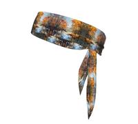 WZYWHJ Diademas con patrón de río bosque, corbata deportiva para la cabeza, diadema para hombres y mujeres, banda para el pelo para correr, entrenar fútbol